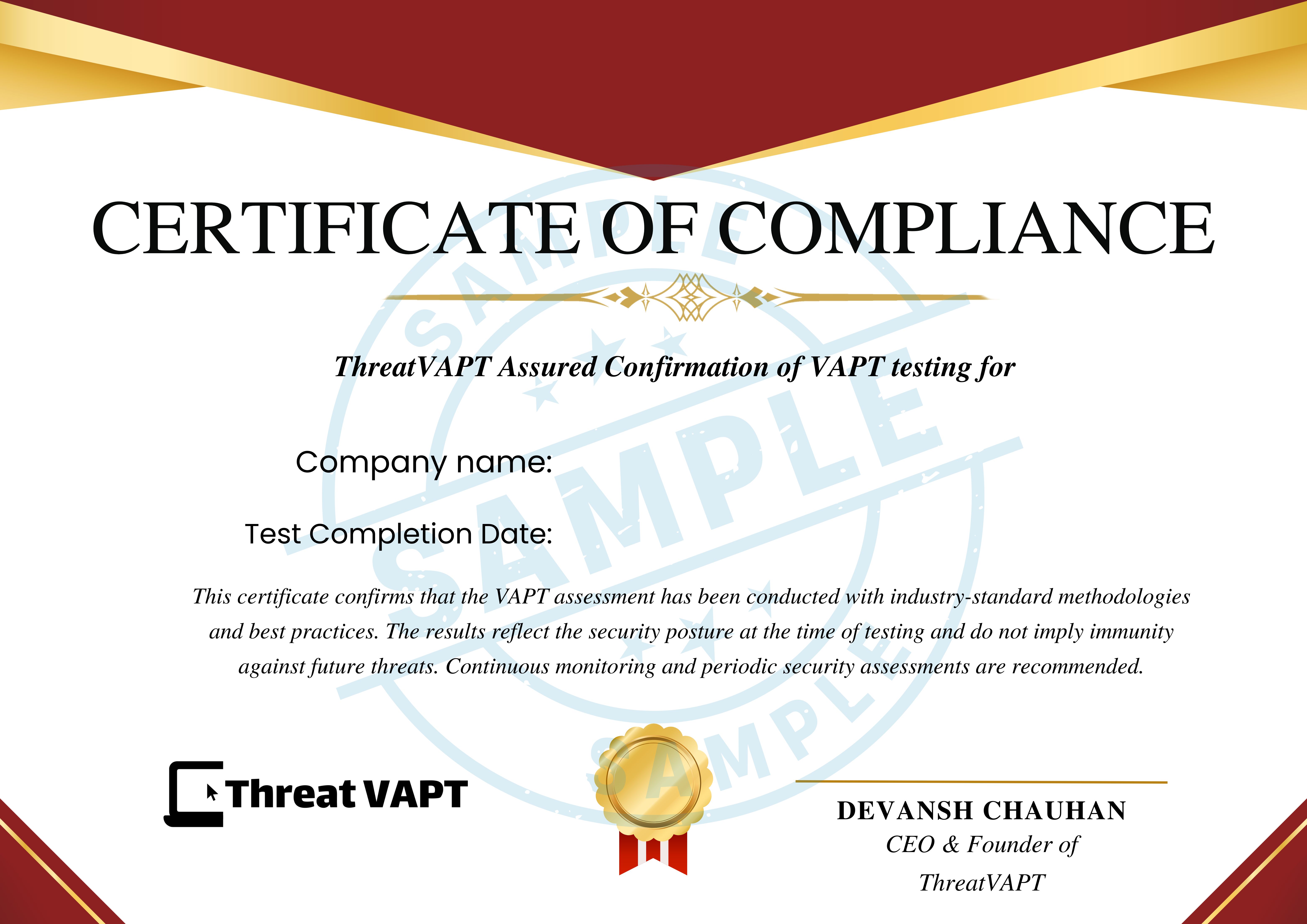 VAPT Certificate